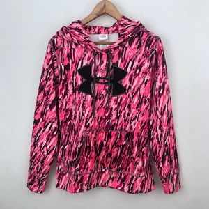 Under Armour Women's Pink and Black Hoodie